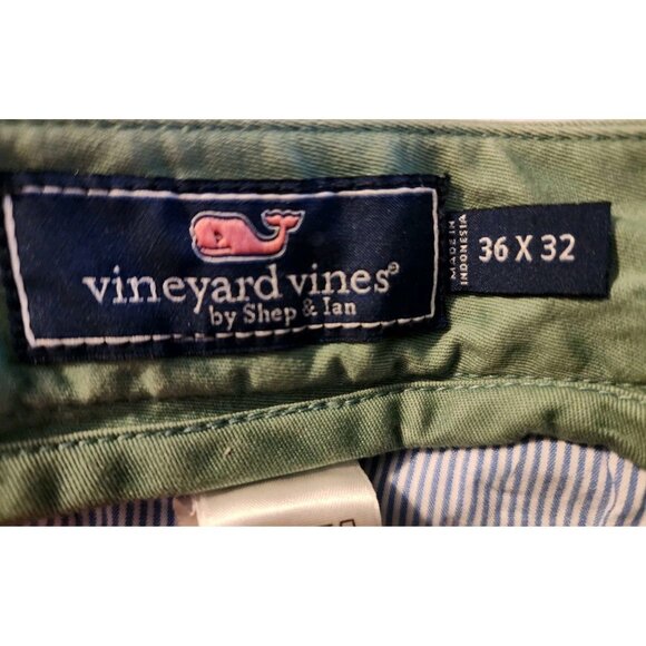 Vineyard Vines Pants Men 36X27 Green Chino Club Classic Preppy Retro - Picture 4 of 7